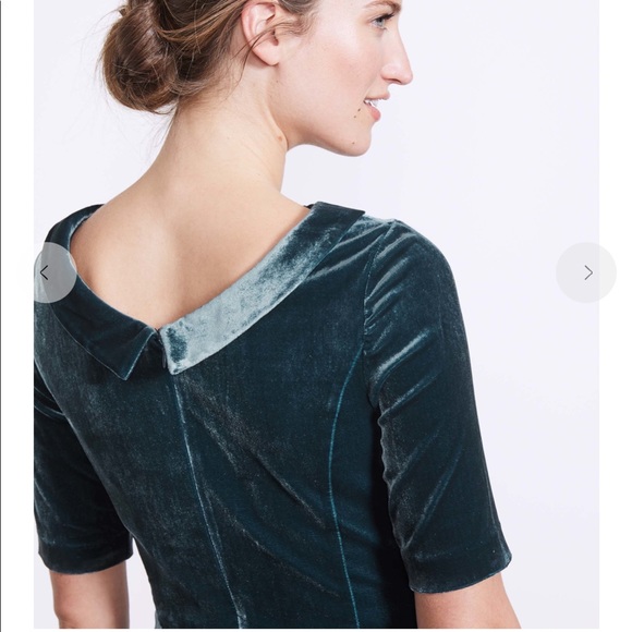 Boden NWT Martha Blue Velvet Top size 10. - Picture 7 of 10